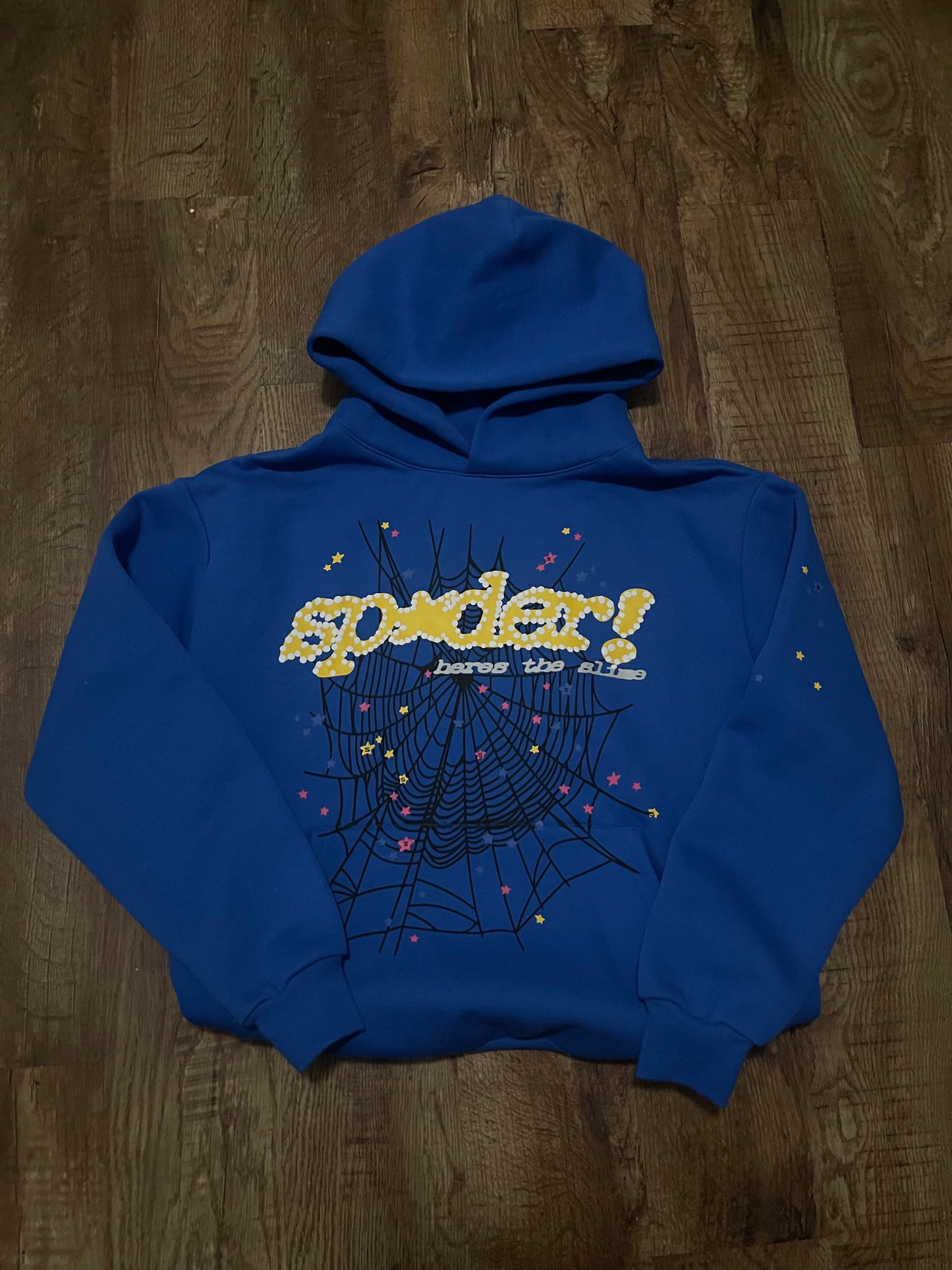 sp5der hoodie “TC Blue” colorway